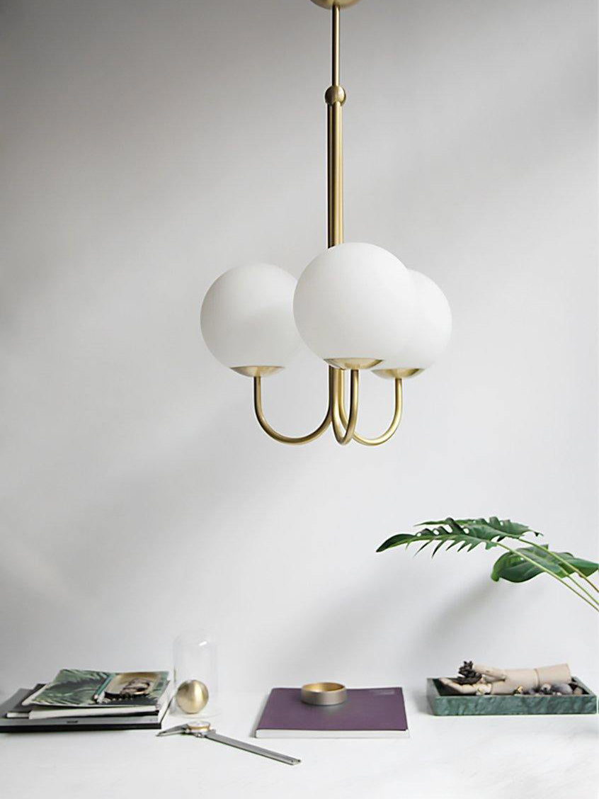 Mirelent Elegante Hängeleuchte aus Metall und Glas-Las Sola