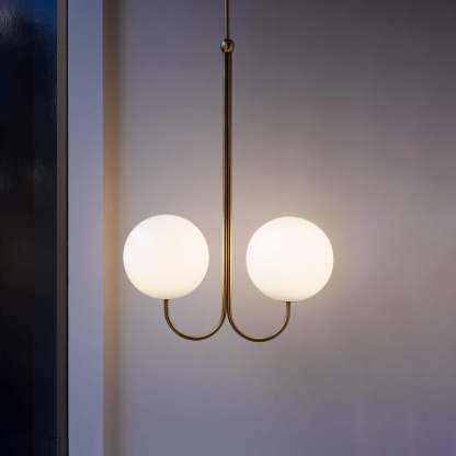 Mirelent Elegante Hängeleuchte aus Metall und Glas-Las Sola