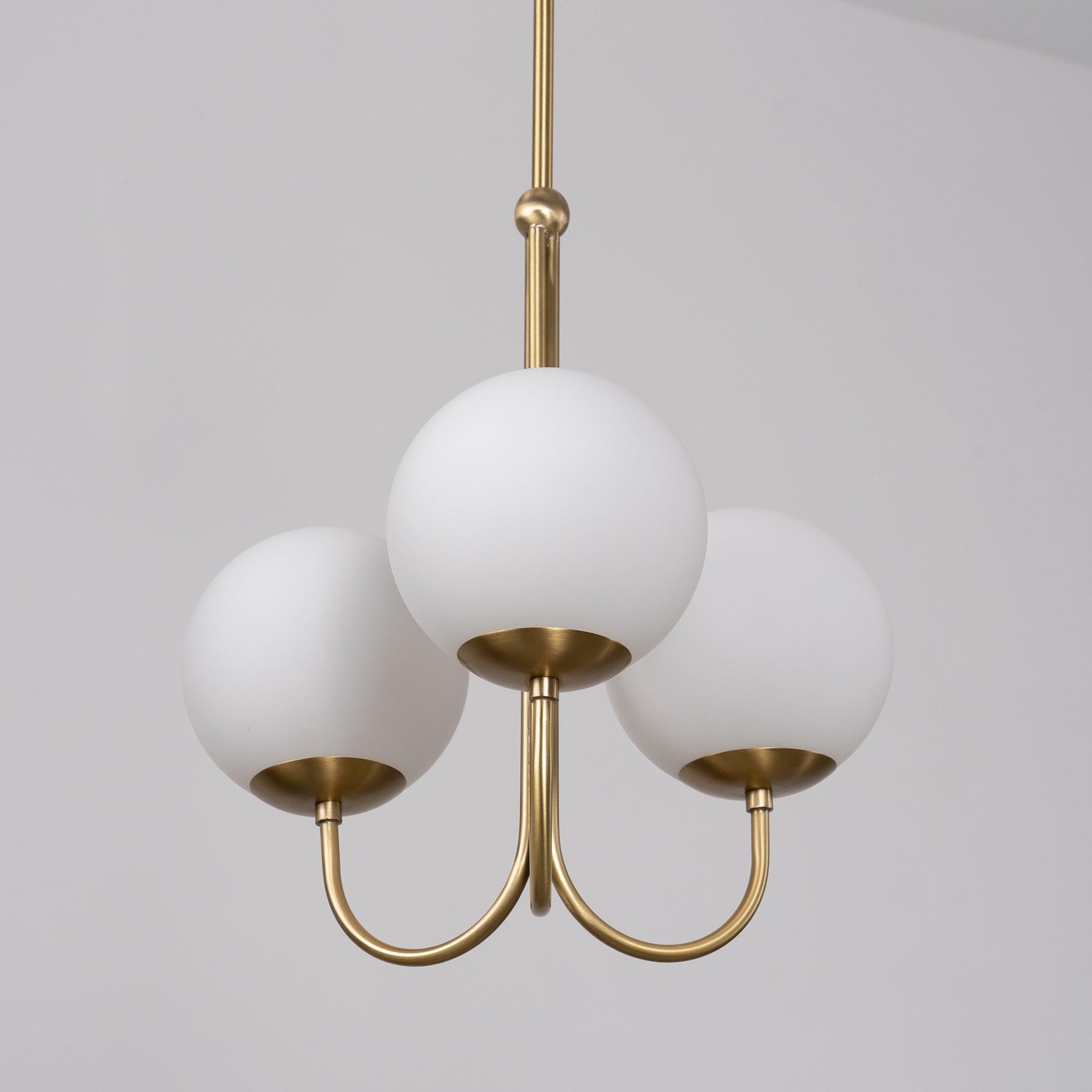 Mirelent Elegante Hängeleuchte aus Metall und Glas-Las Sola