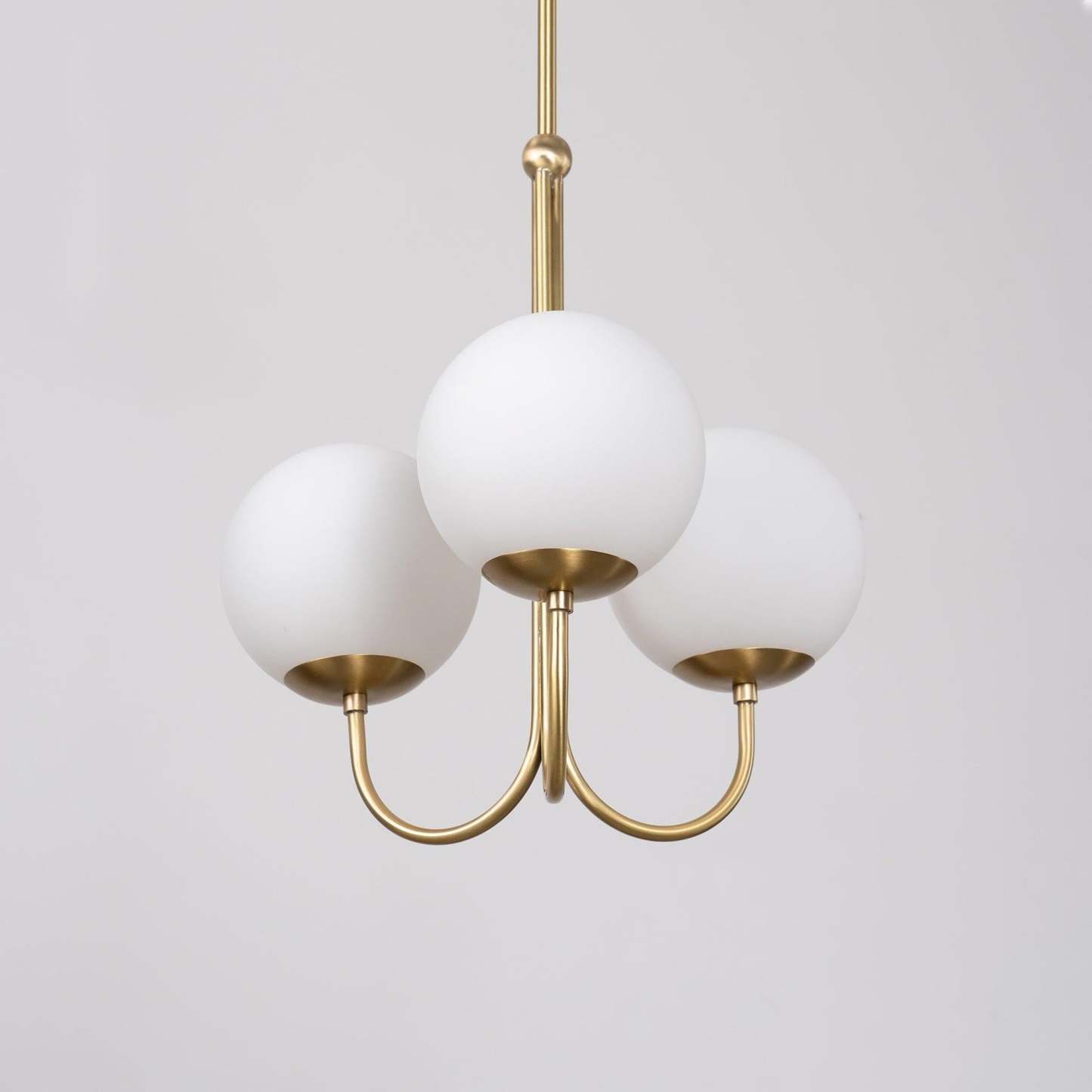 Mirelent Elegante Hängeleuchte aus Metall und Glas-Las Sola