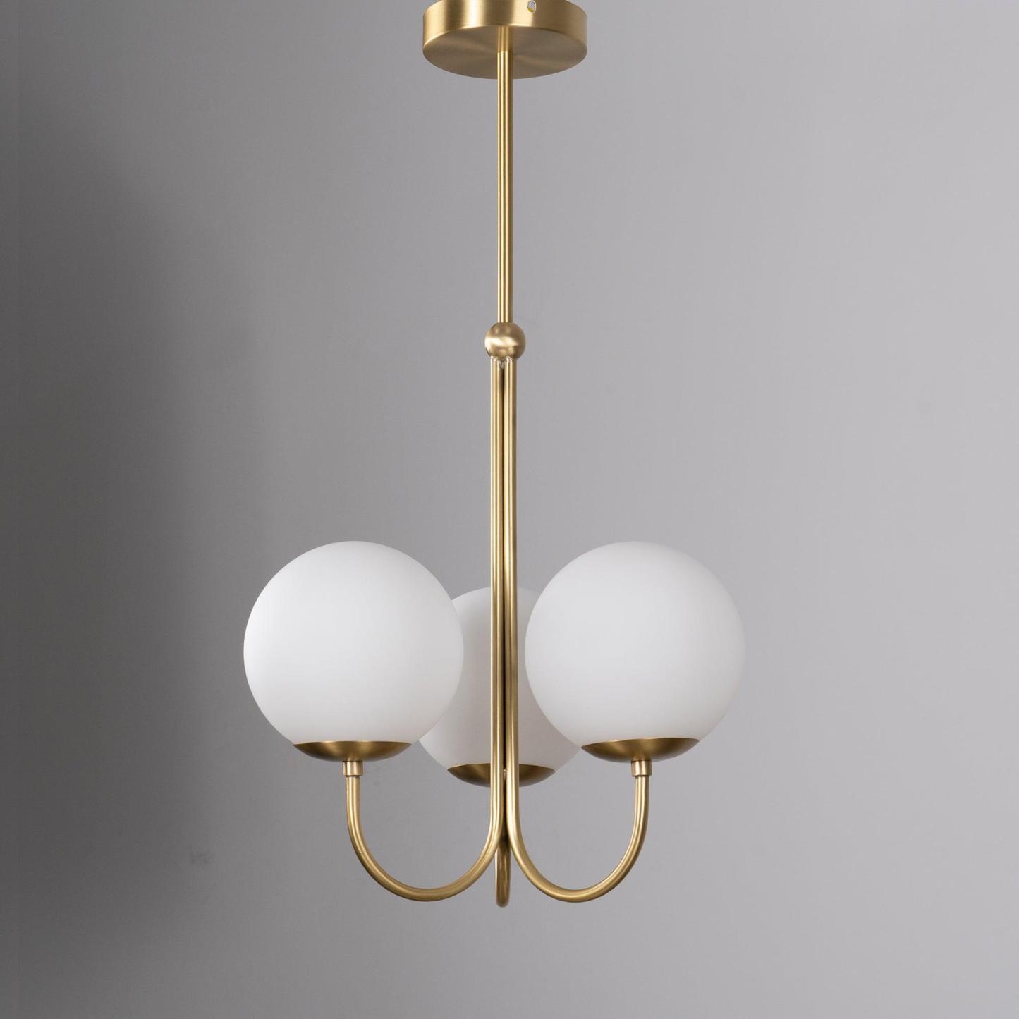 Mirelent Elegante Hängeleuchte aus Metall und Glas-Las Sola