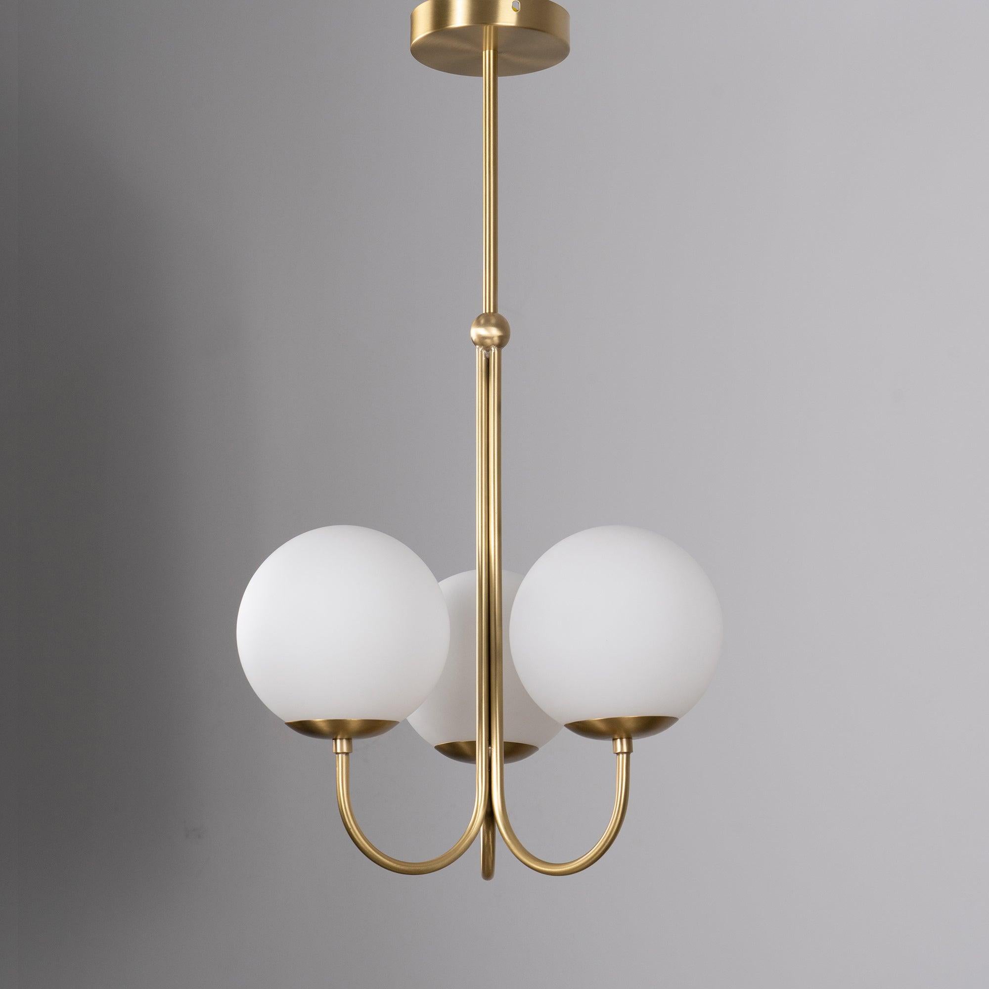 Mirelent Elegante Hängeleuchte aus Metall und Glas-Las Sola