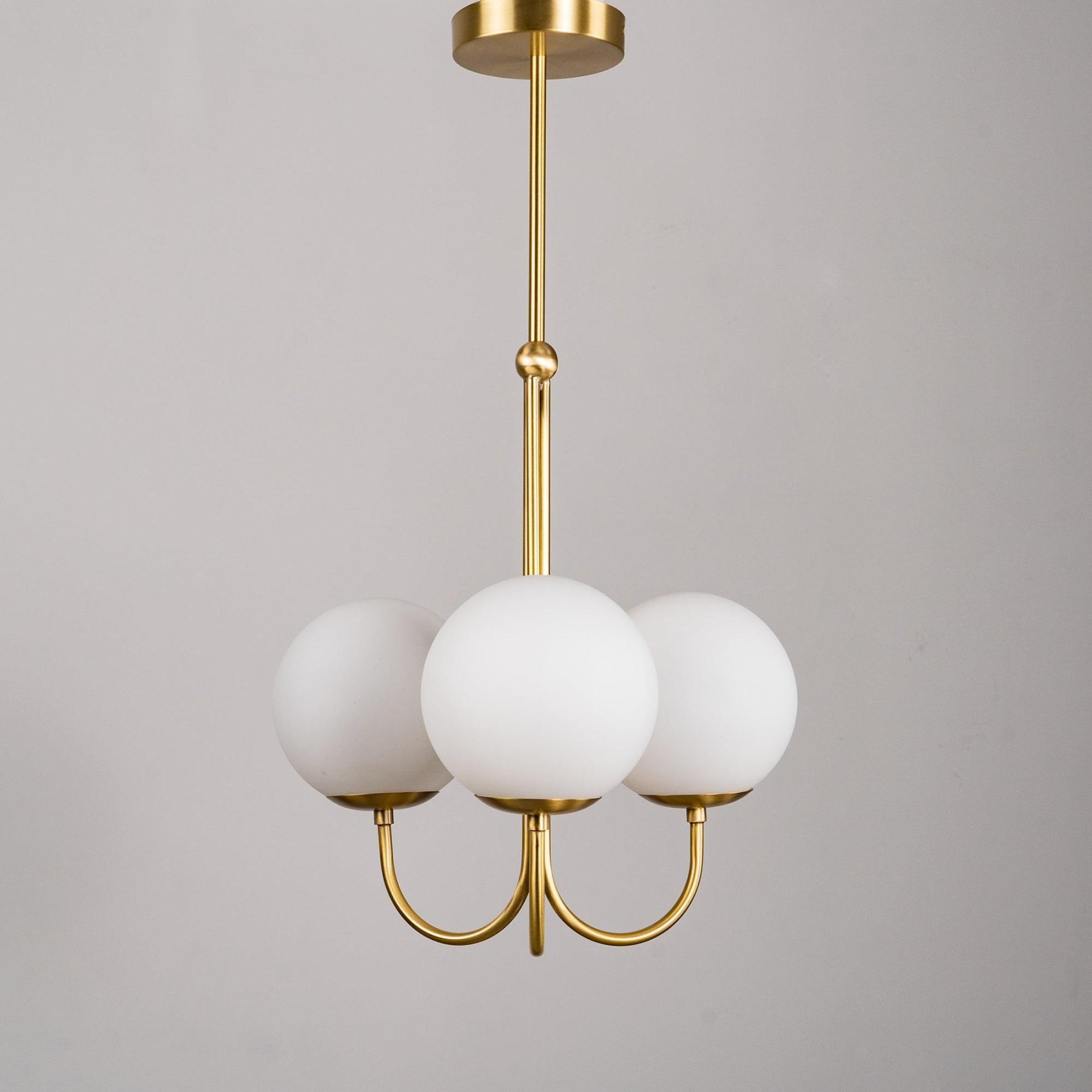 Mirelent Elegante Hängeleuchte aus Metall und Glas-Las Sola