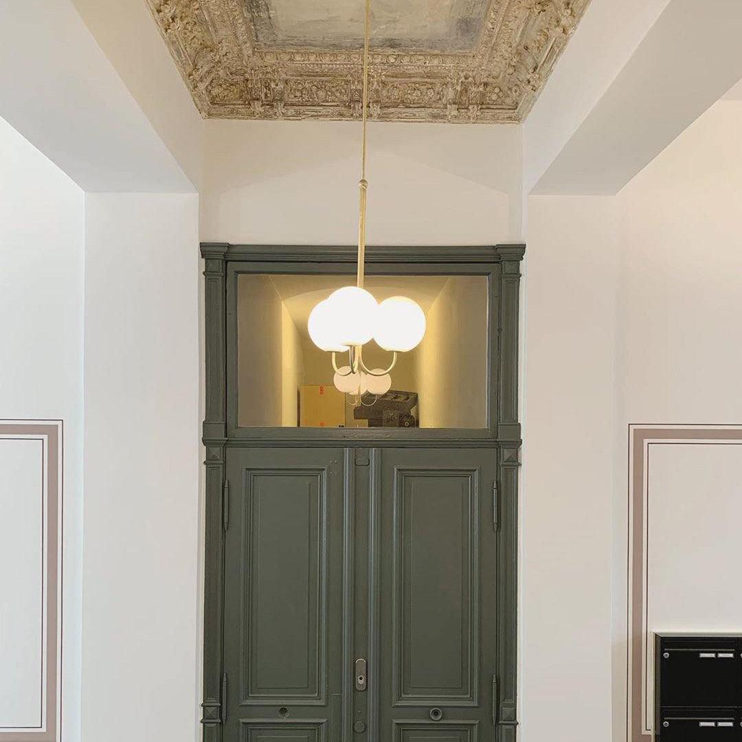 Mirelent Elegante Hängeleuchte aus Metall und Glas-Las Sola