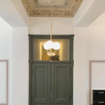 Mirelent Elegante Hängeleuchte aus Metall und Glas-Las Sola