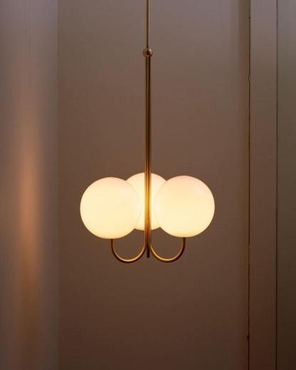 Mirelent Elegante Hängeleuchte aus Metall und Glas-Las Sola