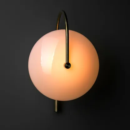 Elif Modern Black Gold Metal Glass Wall Lamp Dining Room Bedroom