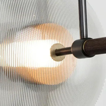 Elif Modern Black Gold Metal Glass Wall Lamp Dining Room Bedroom