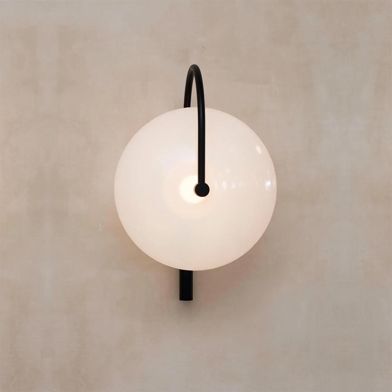 Elif Modern Black Gold Metal Glass Wall Lamp Dining Room Bedroom