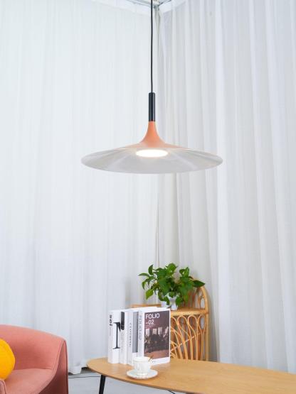 Lustra Pendelleuchte Aluminium Flach Scheibe-Las Sola