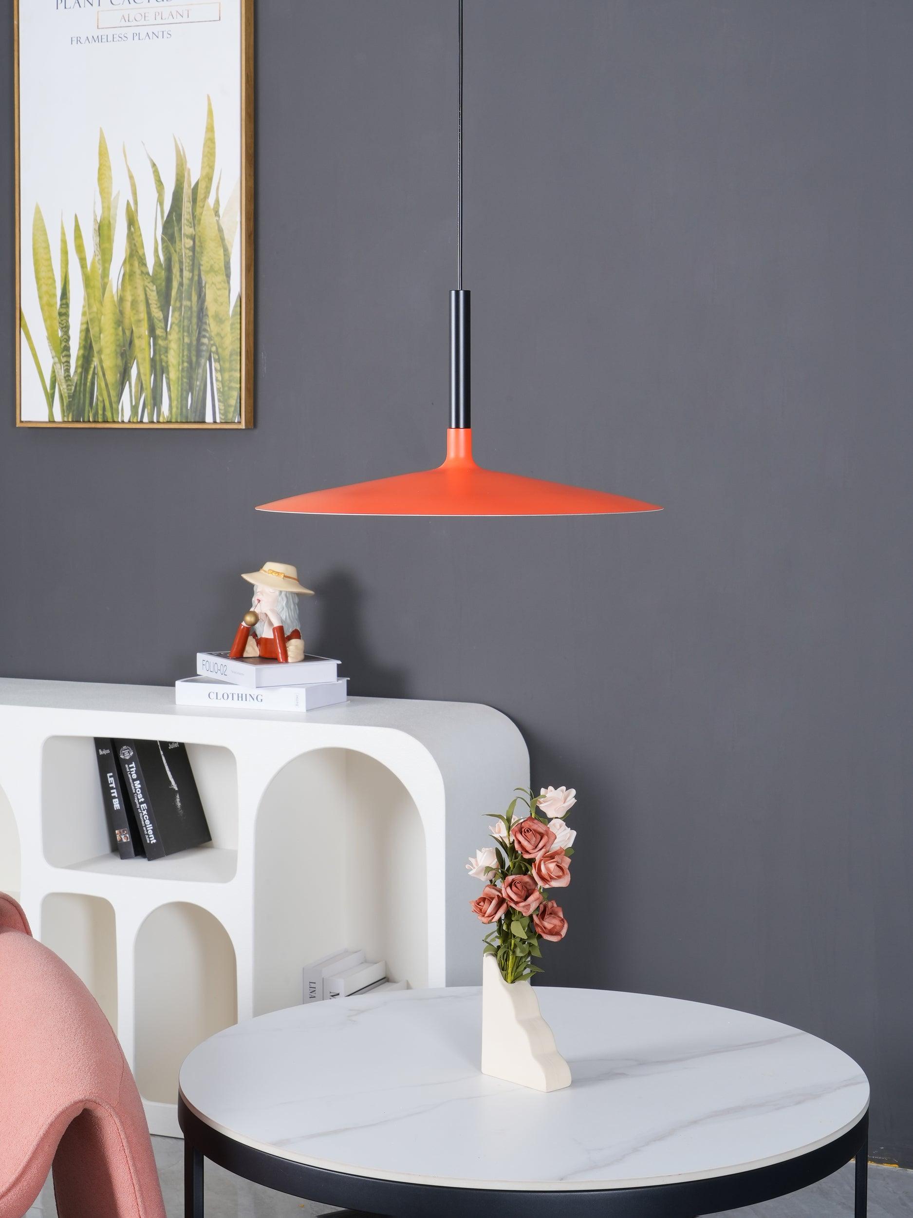 Lustra Pendelleuchte Aluminium Flach Scheibe-Las Sola