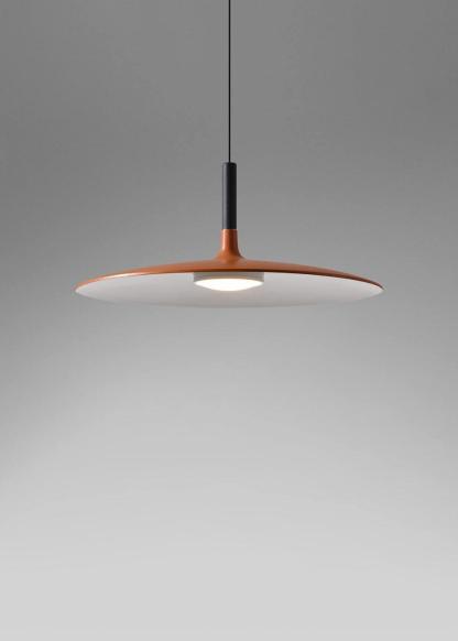 Lustra Pendelleuchte Aluminium Flach Scheibe-Las Sola