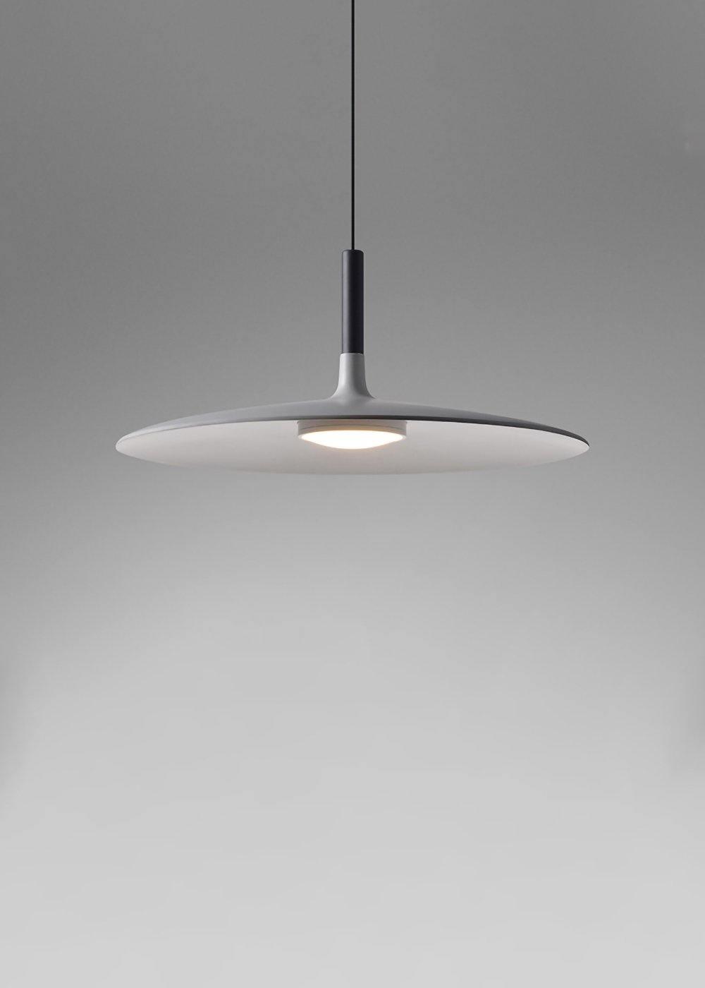 Lustra Pendelleuchte Aluminium Flach Scheibe-Las Sola