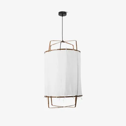 Ozawa Modern Hütte Stoff Pendelleuchte Farbtöne Wohn-Esszimmer Schlafzimmer
