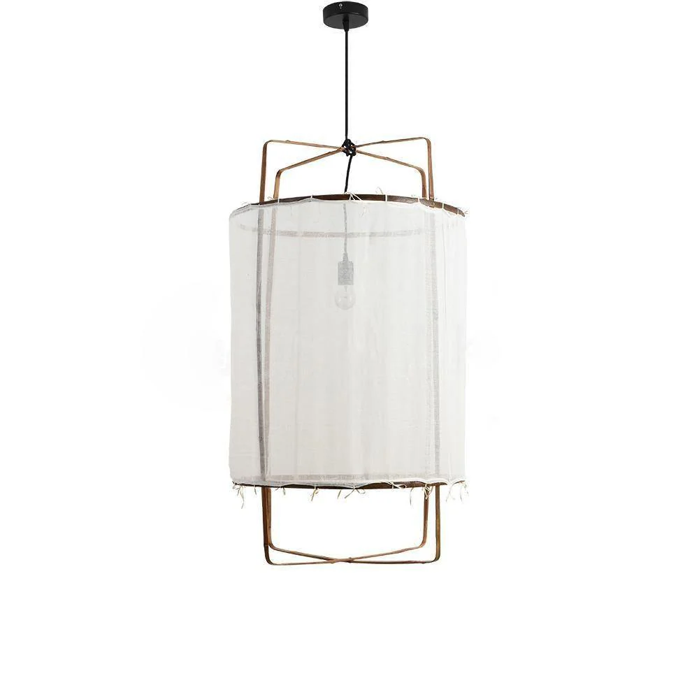 Ozawa Modern Hütte Stoff Pendelleuchte Farbtöne Wohn-Esszimmer Schlafzimmer