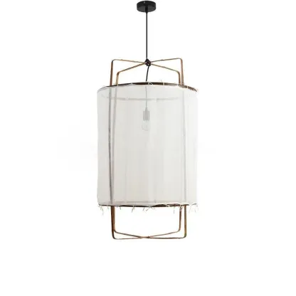 Ozawa Modern Hütte Stoff Pendelleuchte Farbtöne Wohn-Esszimmer Schlafzimmer