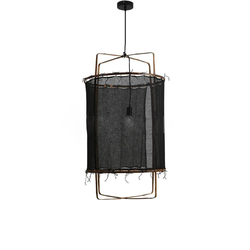 Ozawa Modern Hütte Stoff Pendelleuchte Farbtöne Wohn-Esszimmer Schlafzimmer