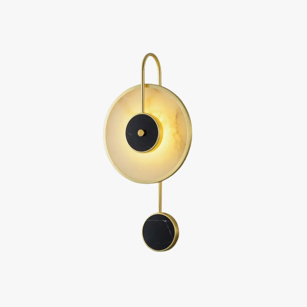 Kristy Modern LED Alabaster Wecker Metall Wohnzimmer