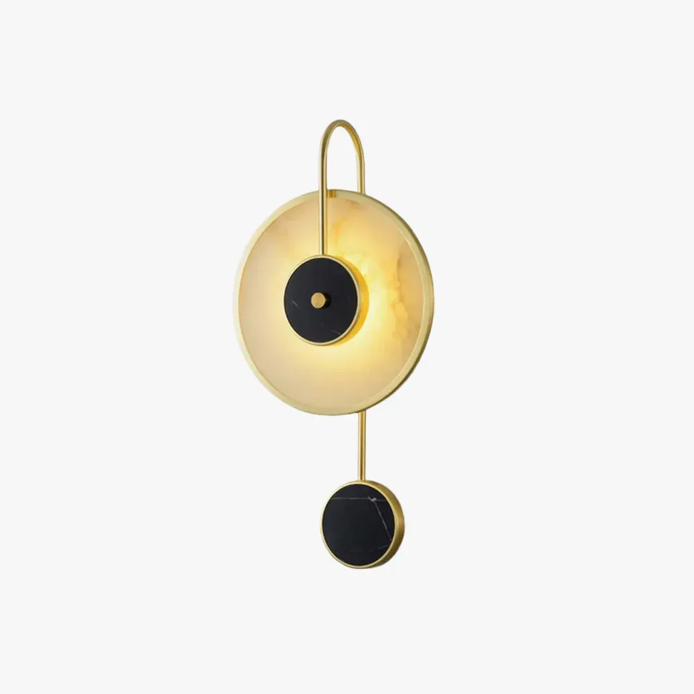 Kristy Modern LED Alabaster Wecker Metall Wohnzimmer
