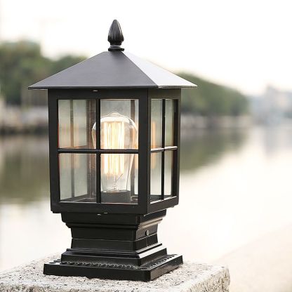 Alessio Modern LED Außenleuchte Metall Glas Garten Flur