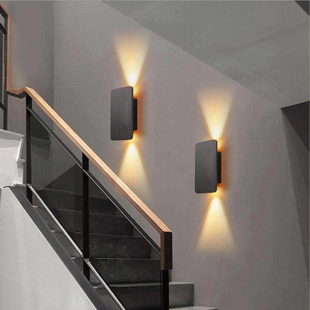 Ozawa Moderne quadratische Innenwandlampe Metall/Acryl Schlafzimmer/Wohnzimmer