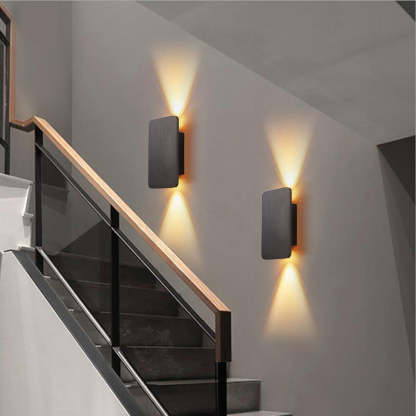 Ozawa Moderne quadratische Innenwandlampe Metall/Acryl Schlafzimmer/Wohnzimmer