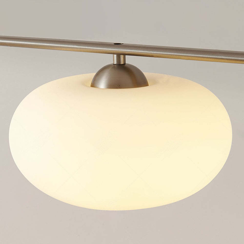 Hailie Modern LED Pendelleuchte Silber/Gold Esszimmer Esstisch Metall&Glas 3-flammig 100CM Lang
