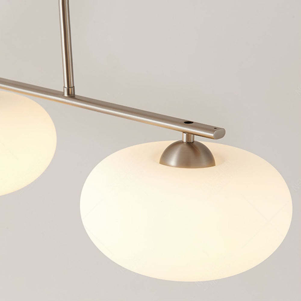 Hailie Modern LED Pendelleuchte Silber/Gold Esszimmer Esstisch Metall&Glas 3-flammig 100CM Lang