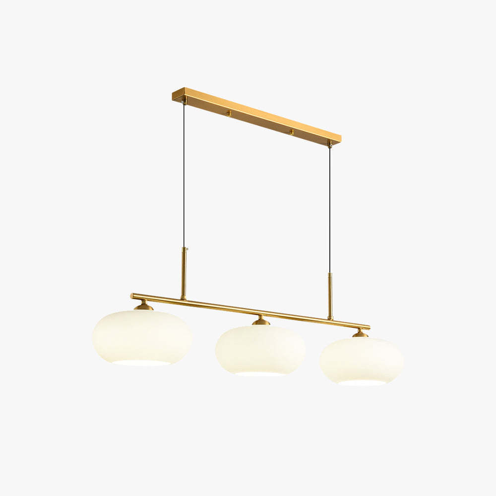 Hailie Modern LED Pendelleuchte Silber/Gold Esszimmer Esstisch Metall&Glas 3-flammig 100CM Lang