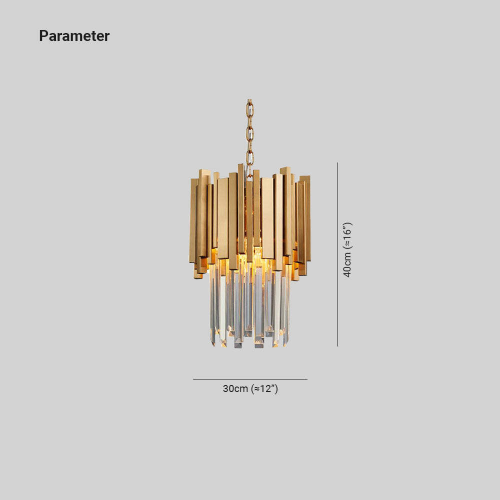 Kristy Modern LED Pendelleuchte Gold/Chrom Schlaf/Wohn/Esszimmer Metall&Kristall ∅30CM