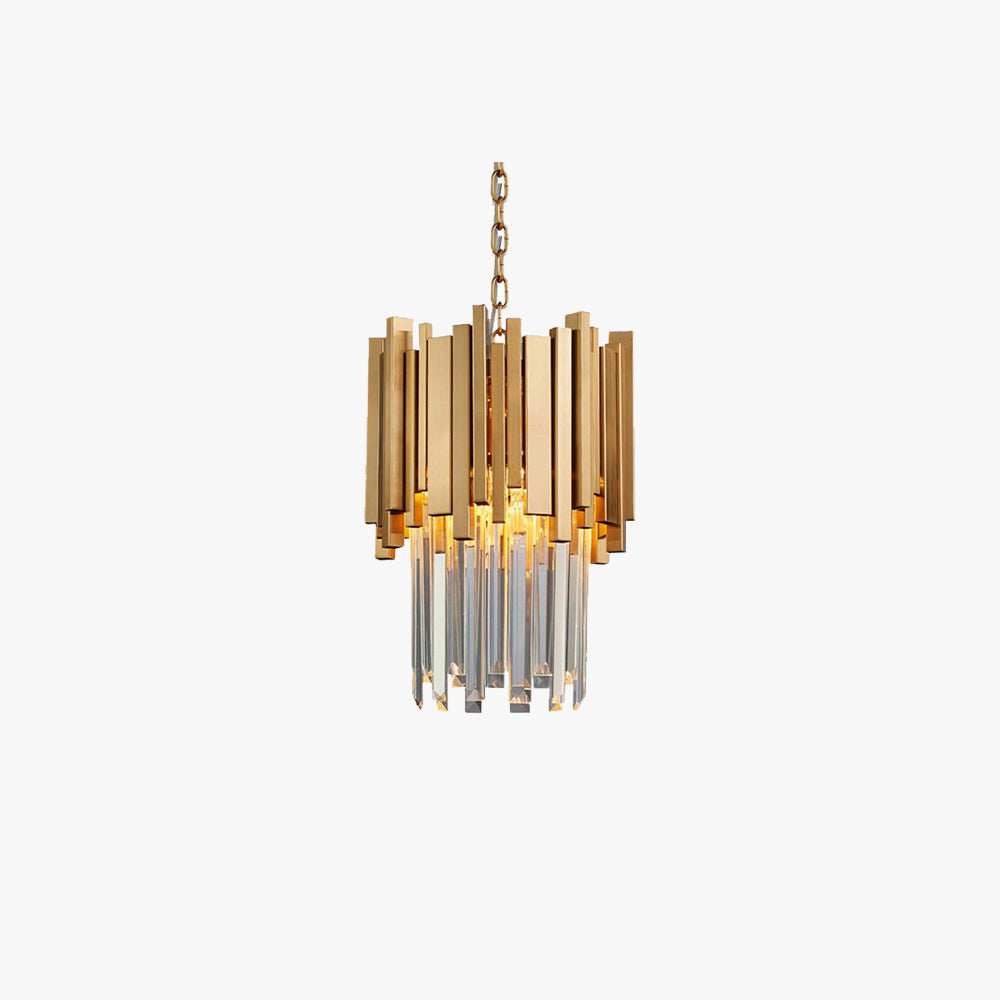 Kristy Modern LED Pendelleuchte Gold/Chrom Schlaf/Wohn/Esszimmer Metall&Kristall ∅30CM