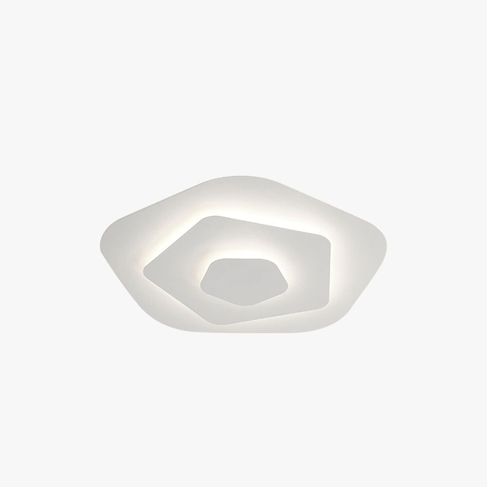 Quinn Modern Rund LED Deckenleuchte Weiß Wohn/Schlafzimmer