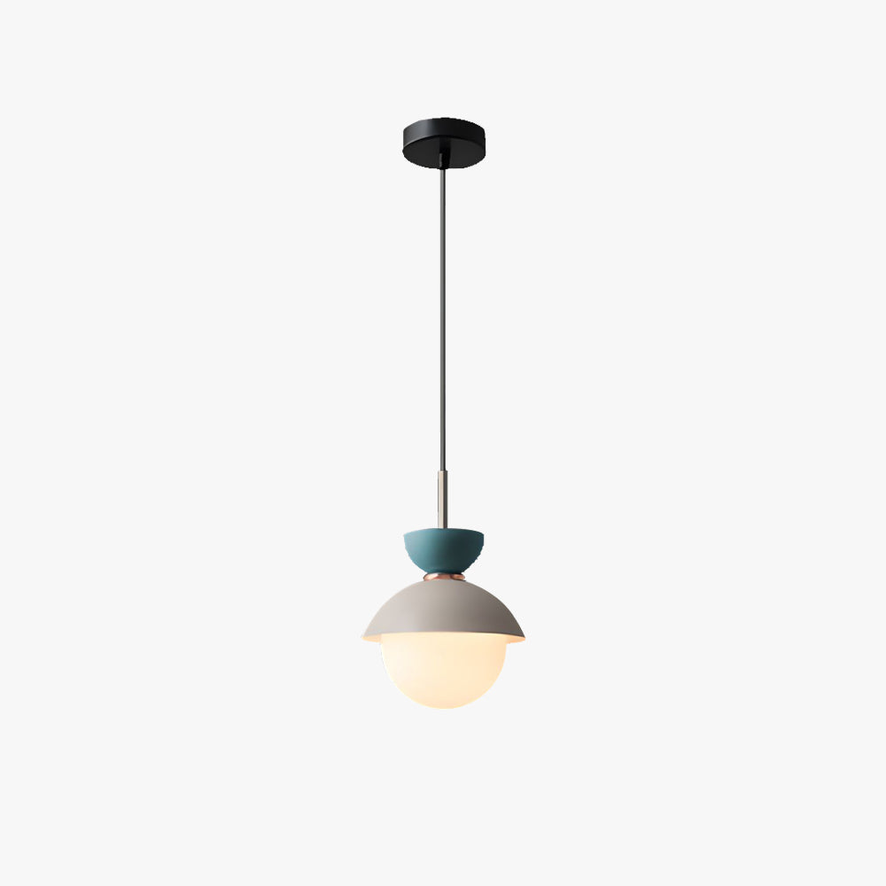 Cairns LED Pendelleuchte Weiß/Blau Schlafzimmer/Wohnzimmer