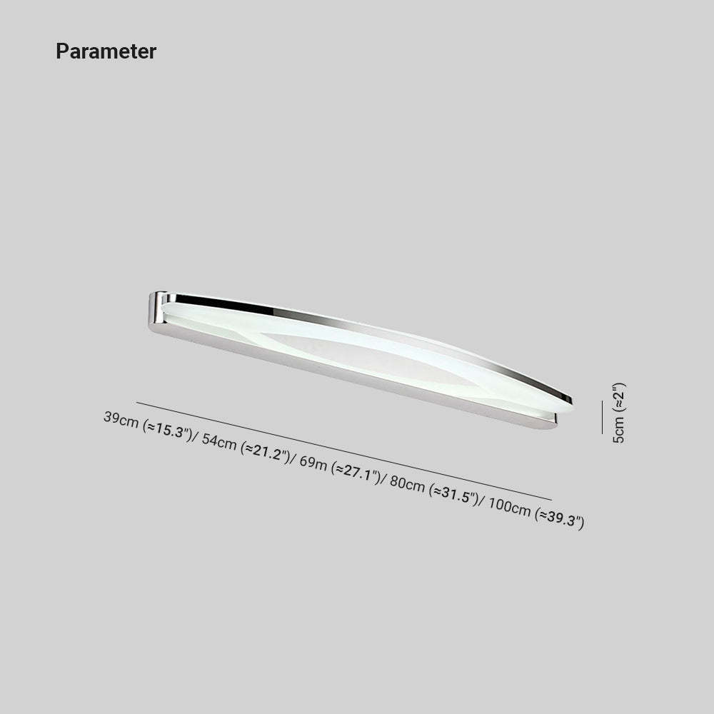 Leigh Mondern Minimalist Oval LED Wandleuchte Chrom Schlaf/Badezimmer Metall Acryl