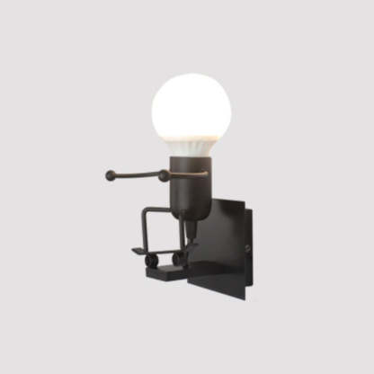 Luxo Modern LED Wandleuchte Weiß/Schwarz Bade/Wohnzimmer Metall