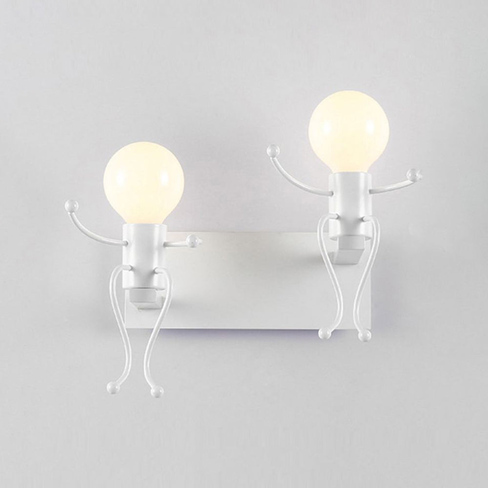 Luxo Modern LED Wandleuchte Weiß/Schwarz Bade/Wohnzimmer Metall