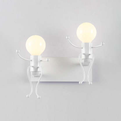 Luxo Modern LED Wandleuchte Weiß/Schwarz Bade/Wohnzimmer Metall
