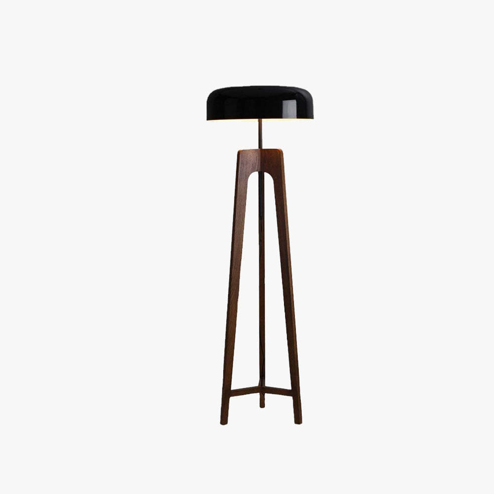 Ozawa Modern LED Stehlampe Wohnzimmer Schwarz/Weiß Holz/Metall