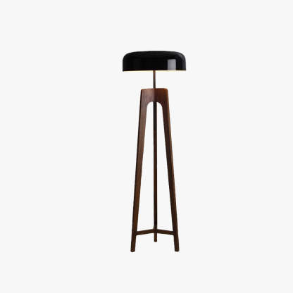 Ozawa Modern LED Stehlampe Wohnzimmer Schwarz/Weiß Holz/Metall