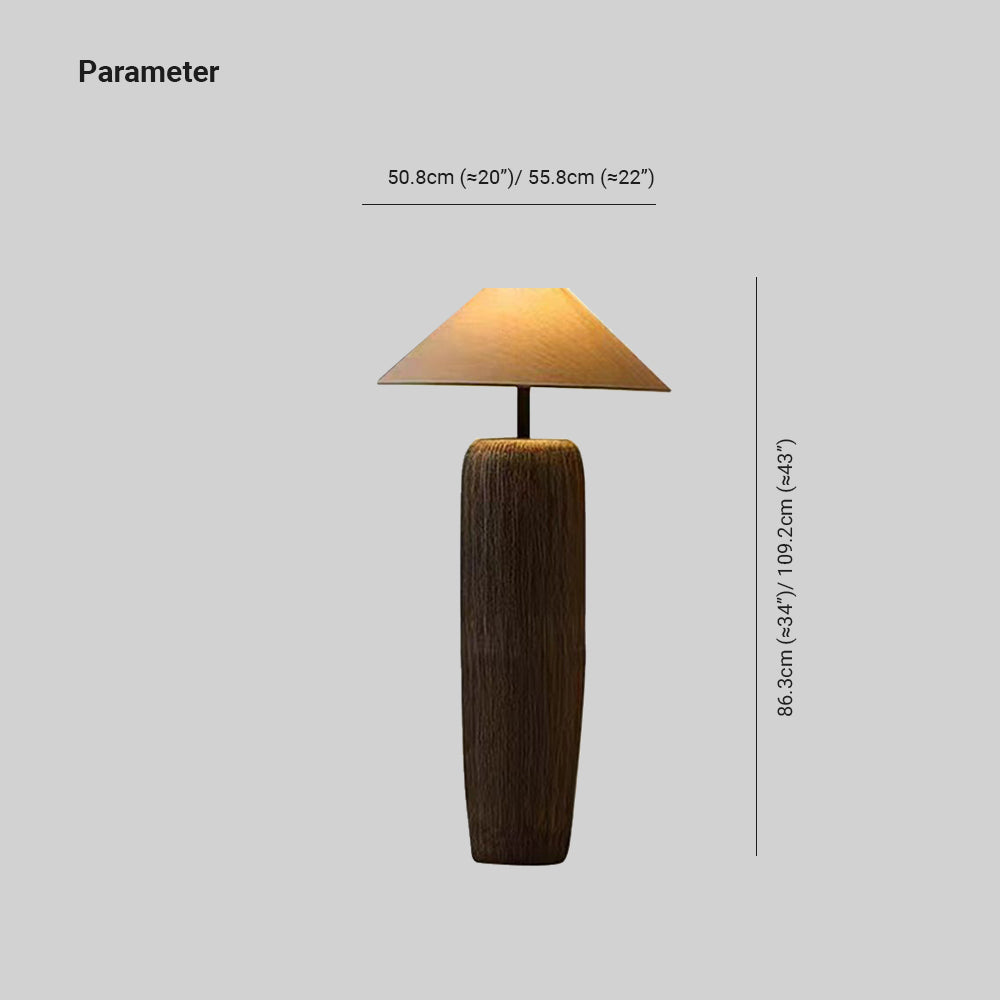 Salgado Retro Cone Ceramic Fabric Floor Lamp