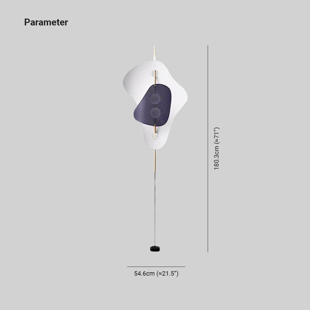 Salgado Modern Irregular Double Head Metal Floor Lamp, White