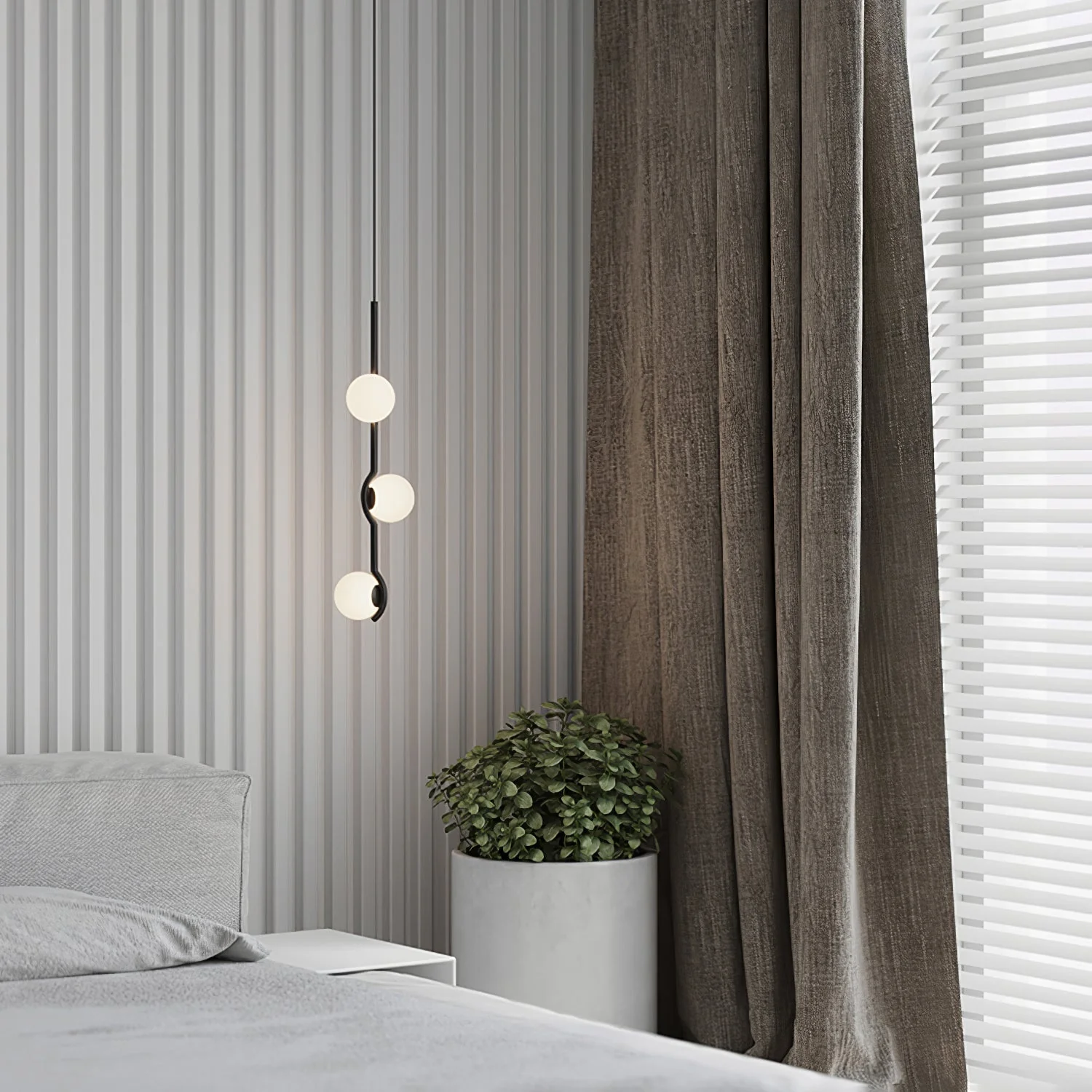 Alessio Minimalism Metal Glass Pendant Light Dining Room Bedroom
