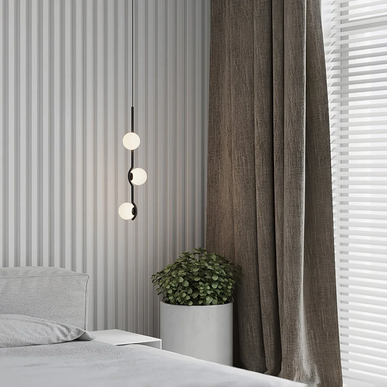Alessio Minimalism Metal Glass Pendant Light Dining Room Bedroom
