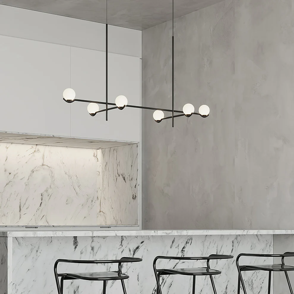 Alessio Minimalismus Metall Glas Pendelleuchte Esszimmer Schlafzimmer