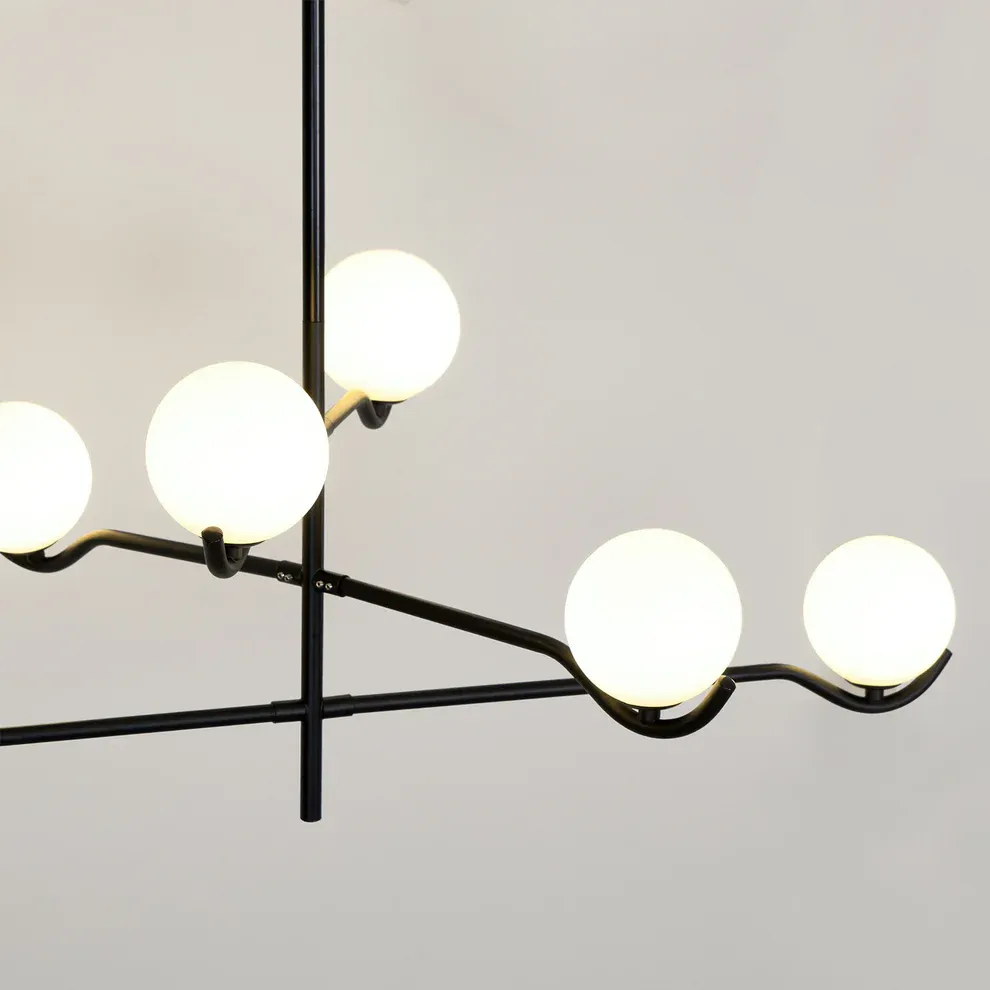 Alessio Minimalismus Metall Glas Pendelleuchte Esszimmer Schlafzimmer