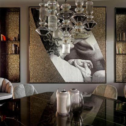 Alessio Jahrgang Metall Glas Pendelleuchte Schlafzimmer Wohnzimmer