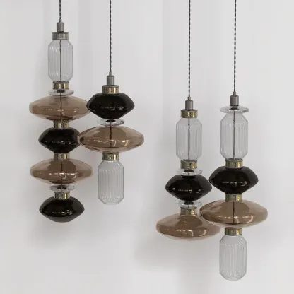 Alessio Jahrgang Metall Glas Pendelleuchte Schlafzimmer Wohnzimmer