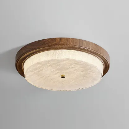DS010Ozawa Welliges Wasser Holz Rund Deckenlampe Schlafzimmer EsszimmerDS021