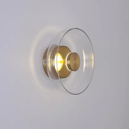 Hailie Moderne Runde Schüssel Glas Wandleuchte Rollos Schlafzimmer Flur