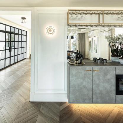 Hailie Moderne Runde Schüssel Glas Wandleuchte Rollos Schlafzimmer Flur